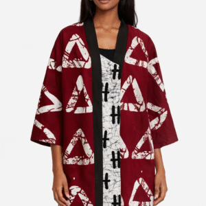 Ankara Flap Kimono Jacket – Structured African Print Layering Piece