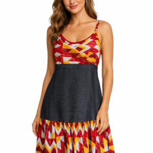 Denim Wrap Midi Dress – Casual & Chic