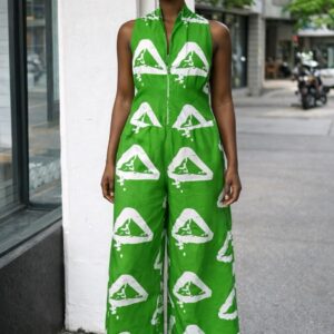 Women’s Ankara Print Jumpsuit – Elegant African Wax Fashion