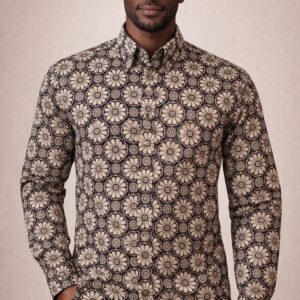 Men’s Floral Print Shirt – Stylish Tailored Casual Button-Down