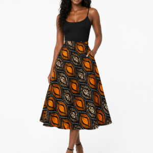 Ankara Midi Circle Skirt