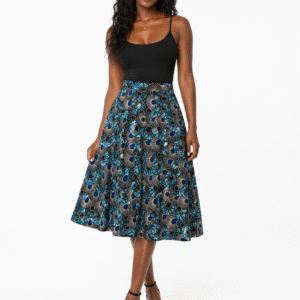 Wax Midi Circle Skirt