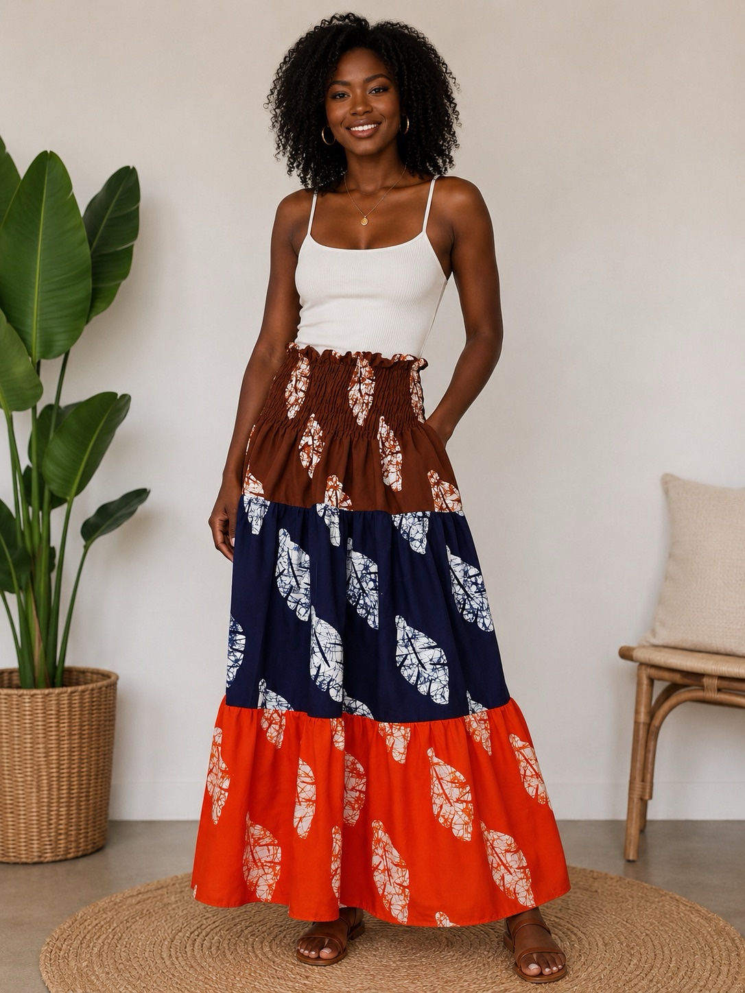 Ankara Tiered Midi Dress & Maxi Skirt - Image 2